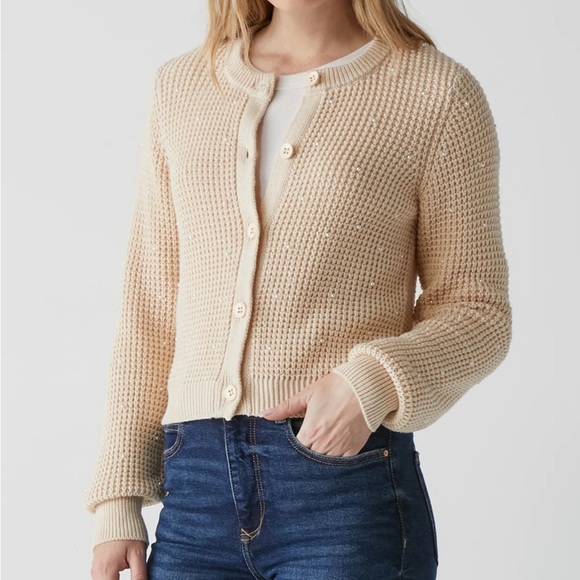 Michael Stars NWT Olga Pearl Cardigan - Picture 4 of 6